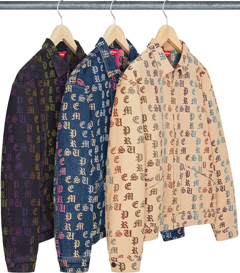 Gradient Jacquard Denim Work Jacket